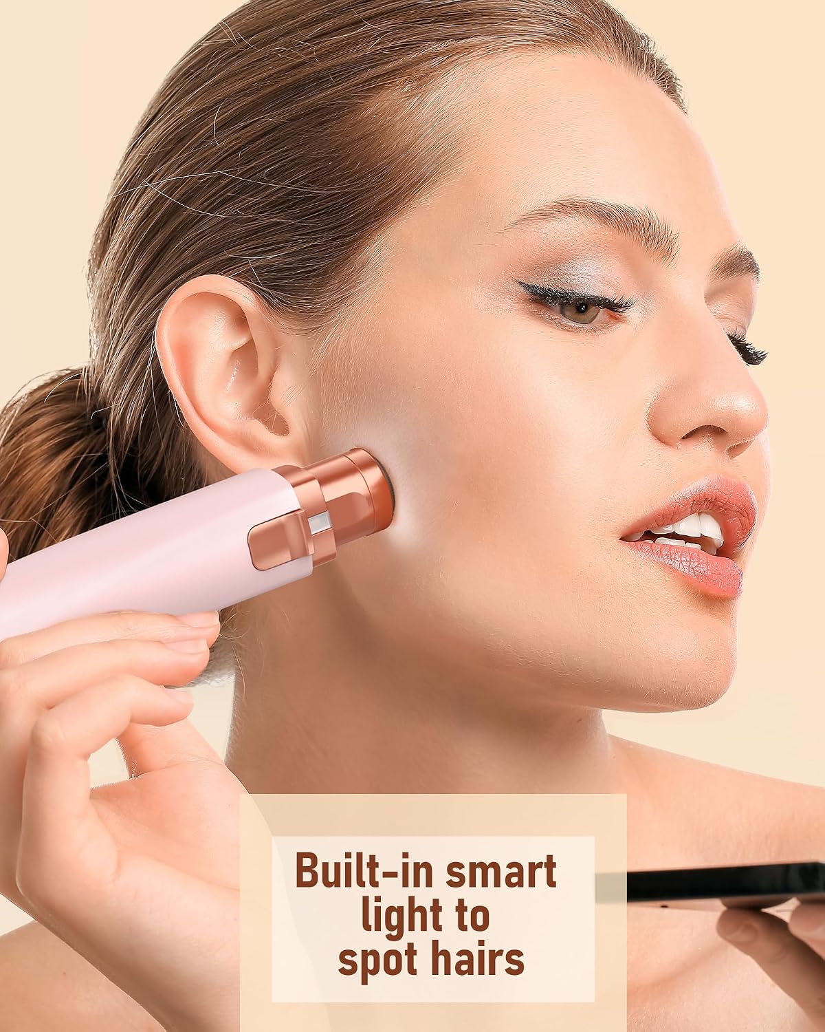 2 in 1 Rechargeable Facial Hair Remover & Eyebrow Razor